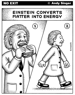 EINSTEIN CONVERTS MATTER TO ENERGY by Andy Singer