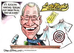 DAVID LETTERMAN AND PALIN FAMILY by Dave Granlund