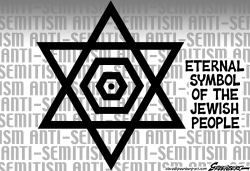 ETERNAL JEWISH SYMBOL BW by Steve Greenberg
