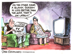 ANALOG TV ENDS by Dave Granlund