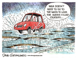 NASA AND WATER-FILLED CRATERS by Dave Granlund