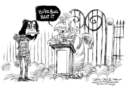 MICHAEL JACKSON AND THE PEARLY GATES by Daryl Cagle