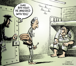 MADOFF SENTENCED TO 150 YEARS by Patrick Chappatte