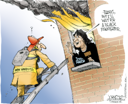 SOTOMAYOR AND FIREFIGHTERS  by John Cole
