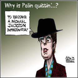 PALIN QUITS by Terry Mosher