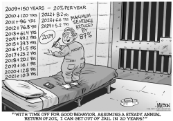 BERNIE MADOFF CALCULATES HIS RELEASE DATE by R.J. Matson