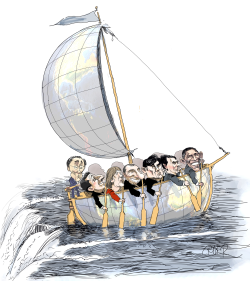 PADDLING POLITICIANS by Riber Hansson