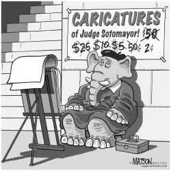 CUT RATE SOTOMAYOR CARICATURES by R.J. Matson