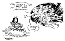 MICHAEL JACKSON IN HEAVEN AND GOD by Daryl Cagle