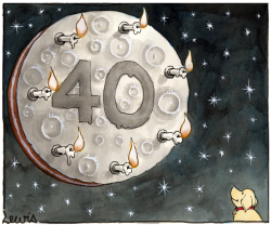 FORTY YEARS SINCE THE MOON LANDING by Peter Lewis