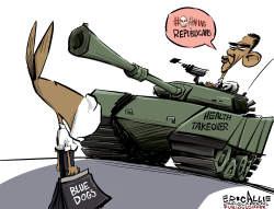 DEMS BLOCK OBAMA  by Eric Allie