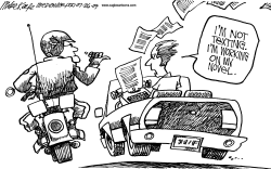 TEXTING WHILE DRIVING by Mike Keefe