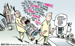 OBAMAS HEALTH PLAN  by Mike Keefe