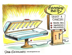 TANNING BEDS AND CANCER RISK by Dave Granlund