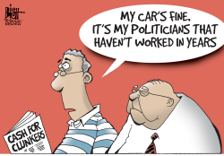 CLUNKERS AND POLITICIANS,  by Randy Bish