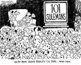 OCTOMOM ON TV AND 101 DALMATIONS by Bill Schorr