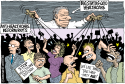 HEALTH CARE RIOTS  by Monte Wolverton