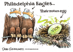 MICHAEL VICK WITH EAGLES by Dave Granlund