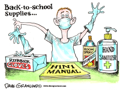 SCHOOL SUPPLIES AND H1N1 by Dave Granlund