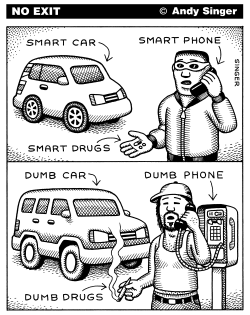 SMART CARS SMART PHONES SMART DRUGS by Andy Singer