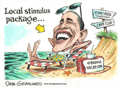 OBAMA VACATION STIMULUS by Dave Granlund