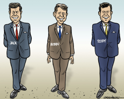 KENNEDY BROTHERS CARICATURE by Steve Greenberg