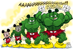 DISNEY BUYS MARVEL COMICS  by Daryl Cagle
