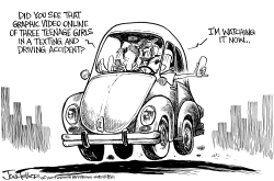 TEXTING AND DRIVING by Joe Heller
