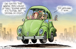 TEXTING AND DRIVING- by Joe Heller