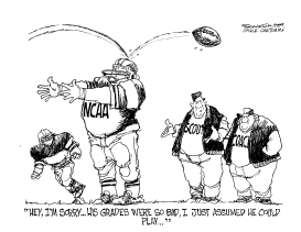 COLLEGE FOOTBALL AND ACADEMICS by Bill Schorr