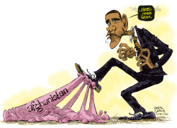OBAMA AND AFGHANISTAN  by Daryl Cagle