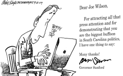 LETTER TO JOE WILSON  by Mike Keefe