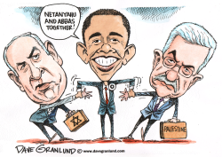 OBAMA MEETS WITH NETANYAHU AND ABBAS by Dave Granlund