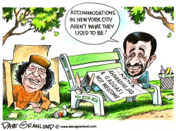 GADDAFI AND AHMADINEJAD NOT WELCOME by Dave Granlund