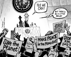 OBAMA AT THE UNITED NATIONS by Patrick Chappatte