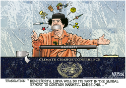 GADHAFI ADDRESSES THE U.N.- by R.J. Matson
