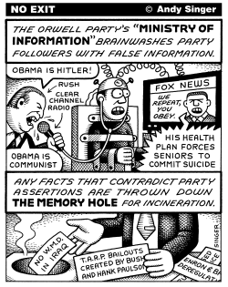 ORWELL PARTY MINISTRY OF INFORMATION by Andy Singer