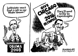OBAMA LOBBIES FOR CHICAGO OLYMPICS by Jimmy Margulies