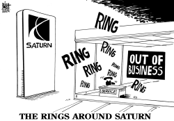 SATURNS RINGS, B/W by Randy Bish