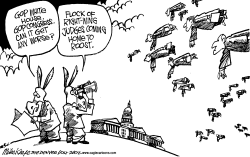 RIGHT WING JUDGES by Mike Keefe