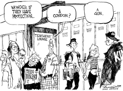 PROTECTION AT SCHOOL by Bill Schorr