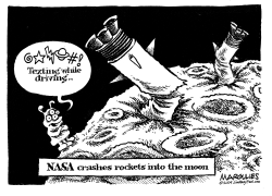 NASA CRASHES ROCKETS INTO THE MOON by Jimmy Margulies
