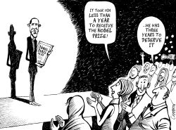 THE NOBEL FOR OBAMA by Patrick Chappatte
