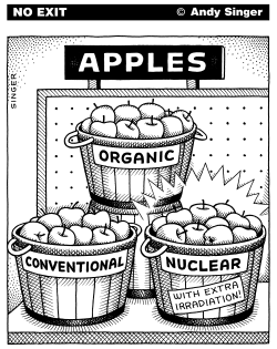 Organic Conventional and Nuclear Apples by Andy Singer