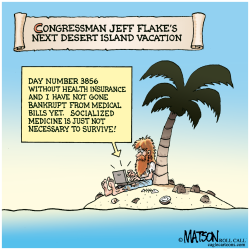 CONGRESSMAN JEFF FLAKE'S NEXT DESERT ISLAND VACATION- by R.J. Matson