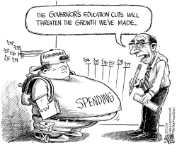 LOCAL STATE EDUCATION SPENDING CUTS by Adam Zyglis