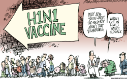 VACCINATION WAIT  by Mike Keefe