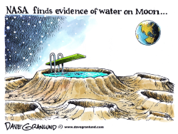 NASA FINDS WATER ON MOON by Dave Granlund
