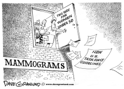 NEW MAMMOGRAM GUIDELINES by Dave Granlund