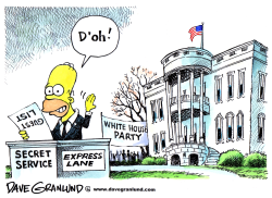 WHITE HOUSE PARTY CRASHERS by Dave Granlund